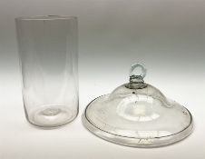 A 19th century clear glass smoke bell