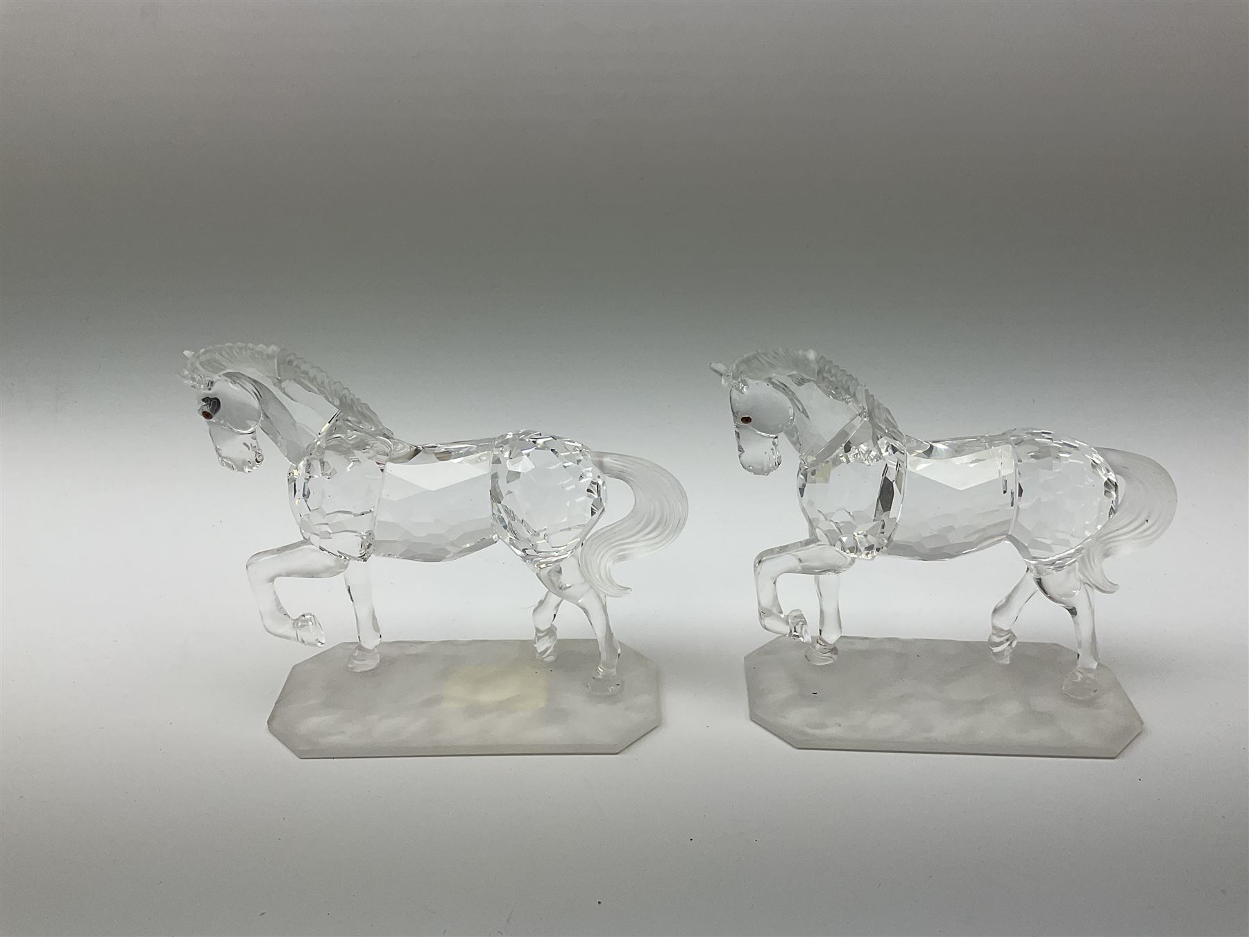 A pair of Swarovski Crystal horses H9.5cm - Image 2 of 5