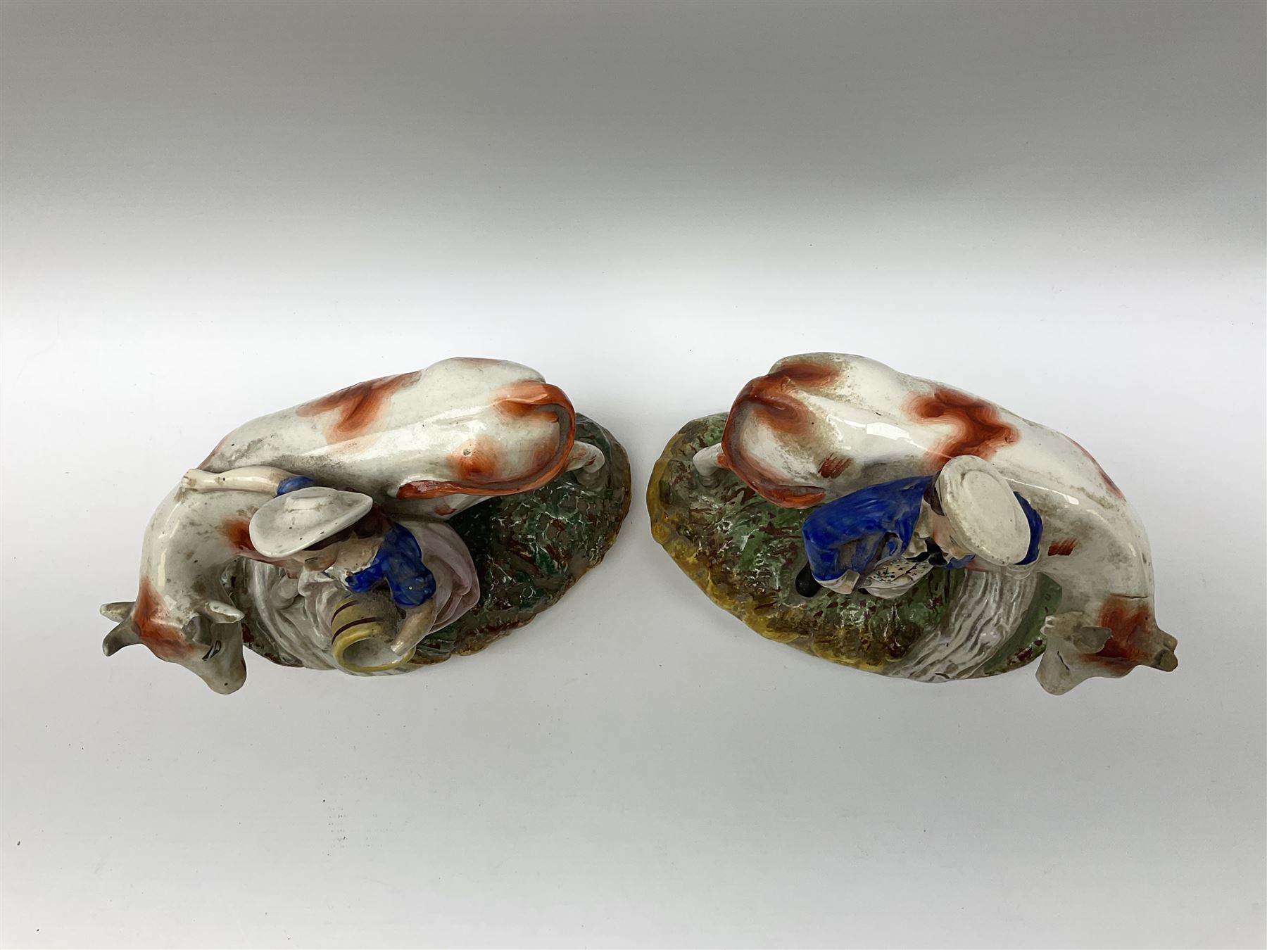 Pair of Victorian Staffordshire Pottery Figures - Bild 5 aus 8