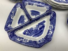 A collection of Spode blue and white ceramics