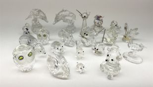 A collection of Swarovski Crystal Miniature Figures