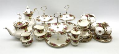 Royal Albert Old Country Roses teawares and cake stands