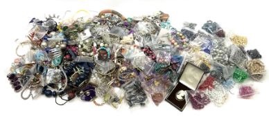 Collection of costume jewellery including bracelets