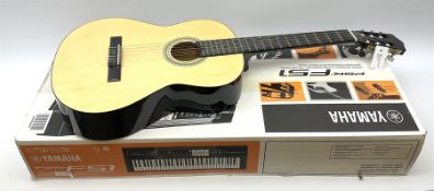 Yamaha PSR-F51 digital keyboard in original box and Elevation acoustic guitar