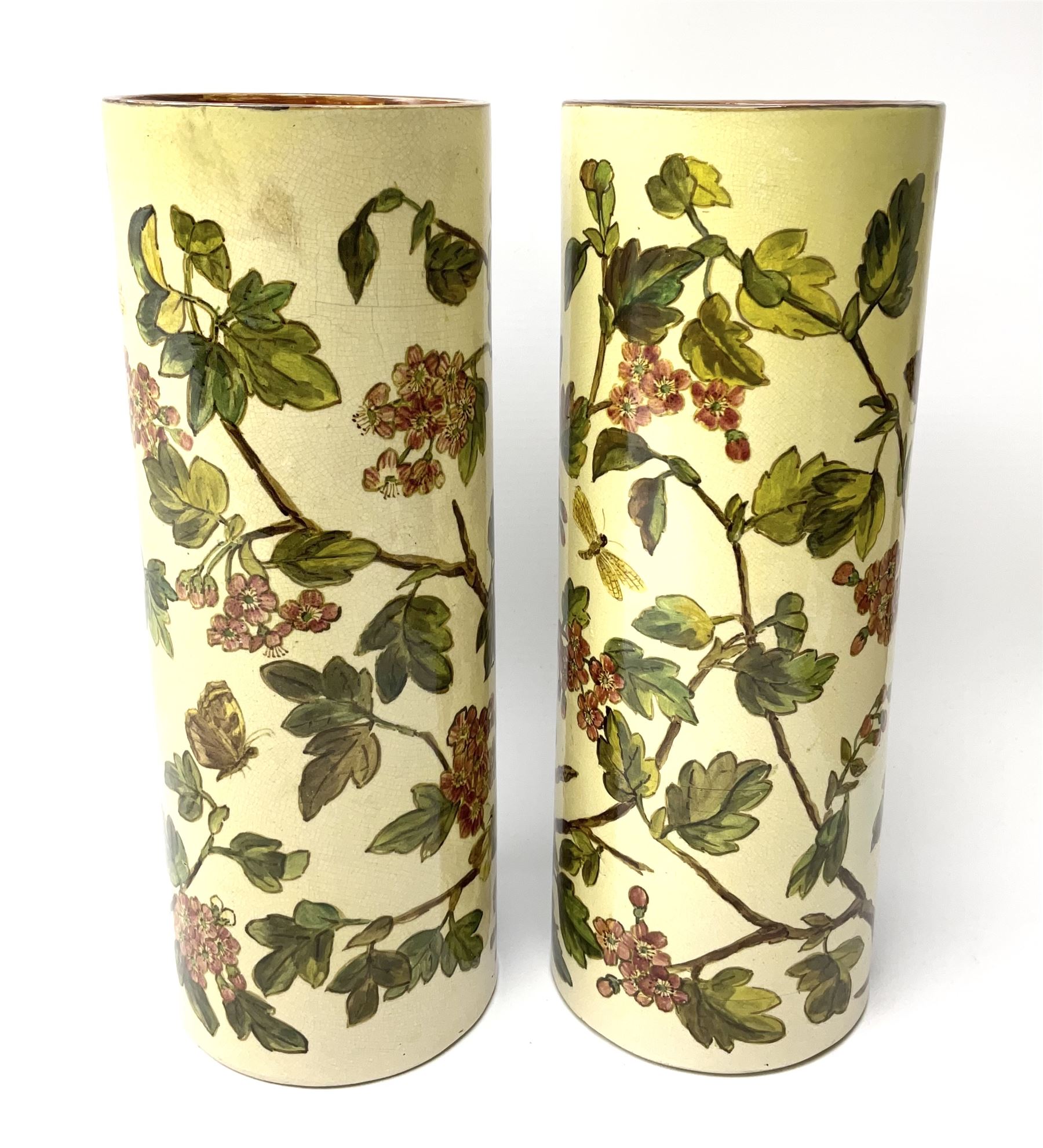 A pair of 19th century Doulton Lambeth vases