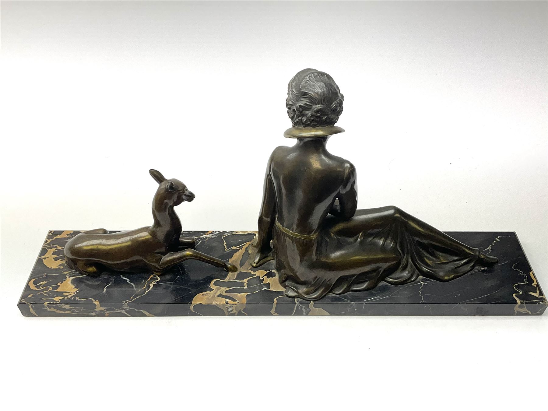 An Art Deco spelter figure group - Image 2 of 2