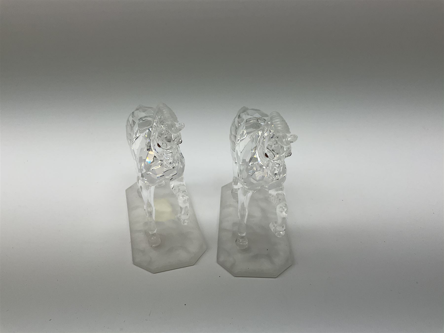 A pair of Swarovski Crystal horses H9.5cm - Image 4 of 5