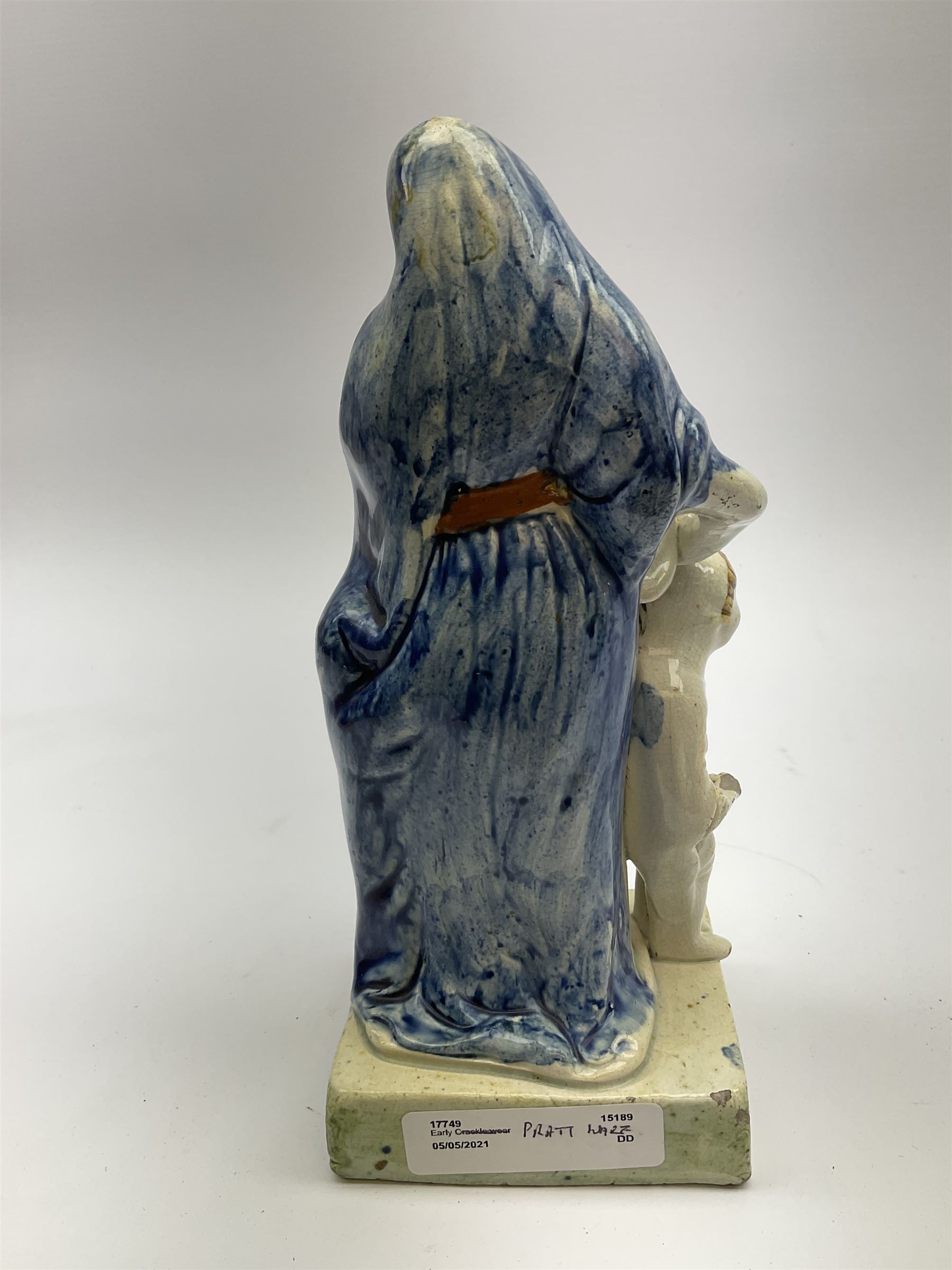 Late 18th century Prattware figure representing Charity - Image 4 of 9