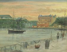 Robert Sheader (British 20th century): Grand Hotel Scarborough at Dusk