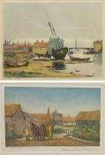 Claude Hamilton Rowbotham (British 1864-1949): 'Low Tide Whitby Harbour'