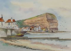 Penny Wicks (British 1949-): Cod and Lobster 'Staithes'