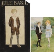 Carrie Solomon (British early 20th century): 'Idle Basil' and Young Boy and Girl