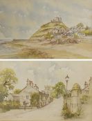 Tony Haigh (British c1936-2012): 'Downham' and Coastal Castle