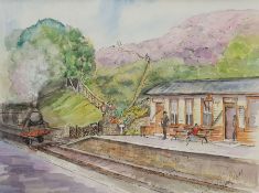 Penny Wicks (British 1949-): 'Goathland Station'