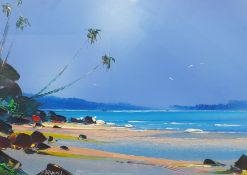 David Deakins (British 1944-): Beach Scene