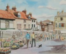 Penny Wicks (British 1949-): Malton Market