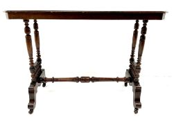 Edwardian walnut oblong occasional table