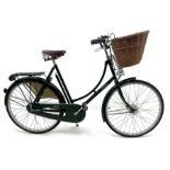 Lady�s Pashley Sovereign town bicycle with Brookes leather saddle and wicker basket