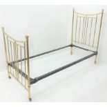 Pair of Victorian brass Maple and Co single beds