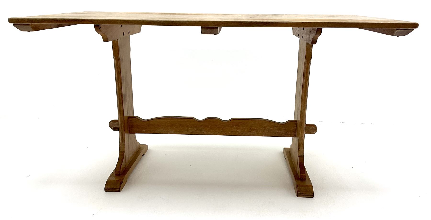 Mid 20th century rectangular oak dining table - Image 2 of 3