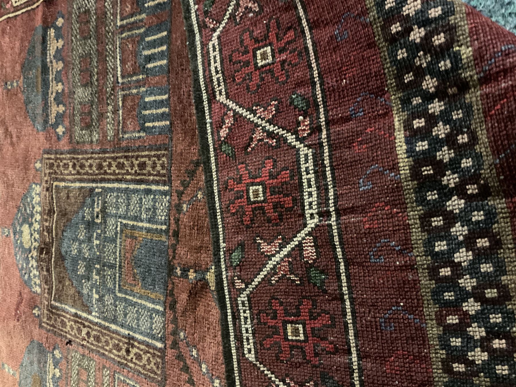 Baluchi red ground prayer rug - Image 2 of 2