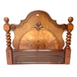 Victorian mahogany barley twist support headboard