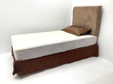 3' single bed with upholstered headboard