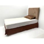 3' single bed with upholstered headboard