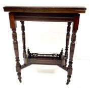 Late Victorian mahogany folding card table