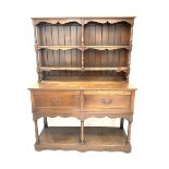 Georgian style oak pot board dresser