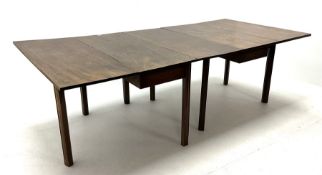 Georgian mahogany drop leaf extending dining table