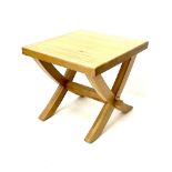 Light oak �X� framed and pegged occasional table