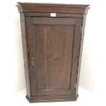 19th century oak wall hanging corner cabinets