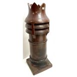 Salt glazed crown top chimney pot with side louvres