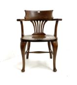 19th century oak desk chair