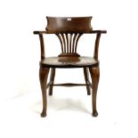 19th century oak desk chair