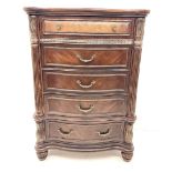 Kevin Charles American walnut serpentine chest