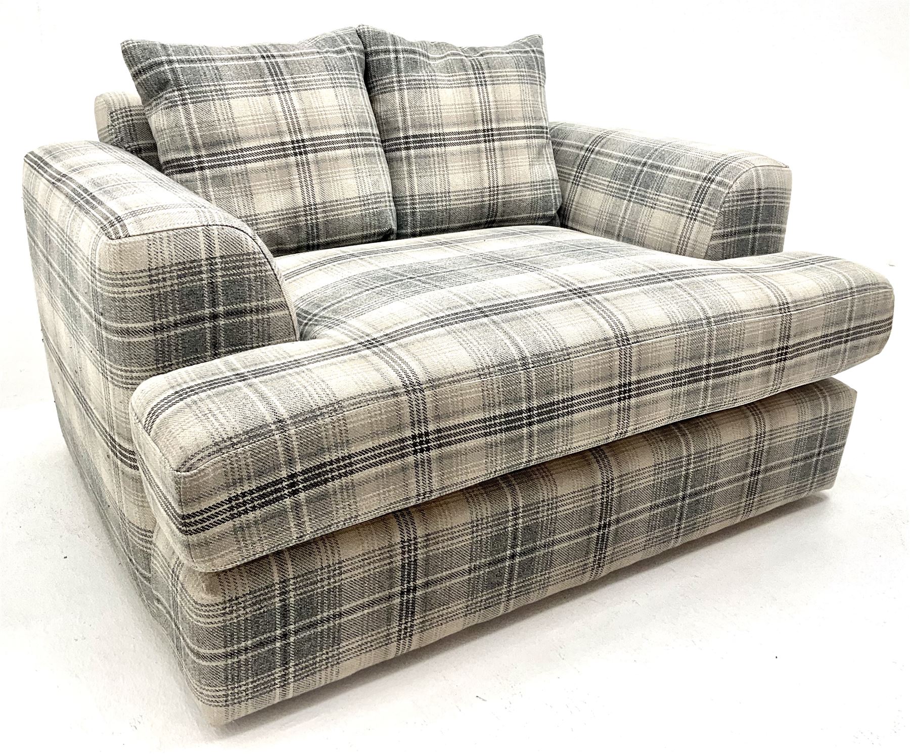 Next snuggler sofa upholstered in check fabric - Image 2 of 3