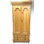 Classical pine double wardrobe