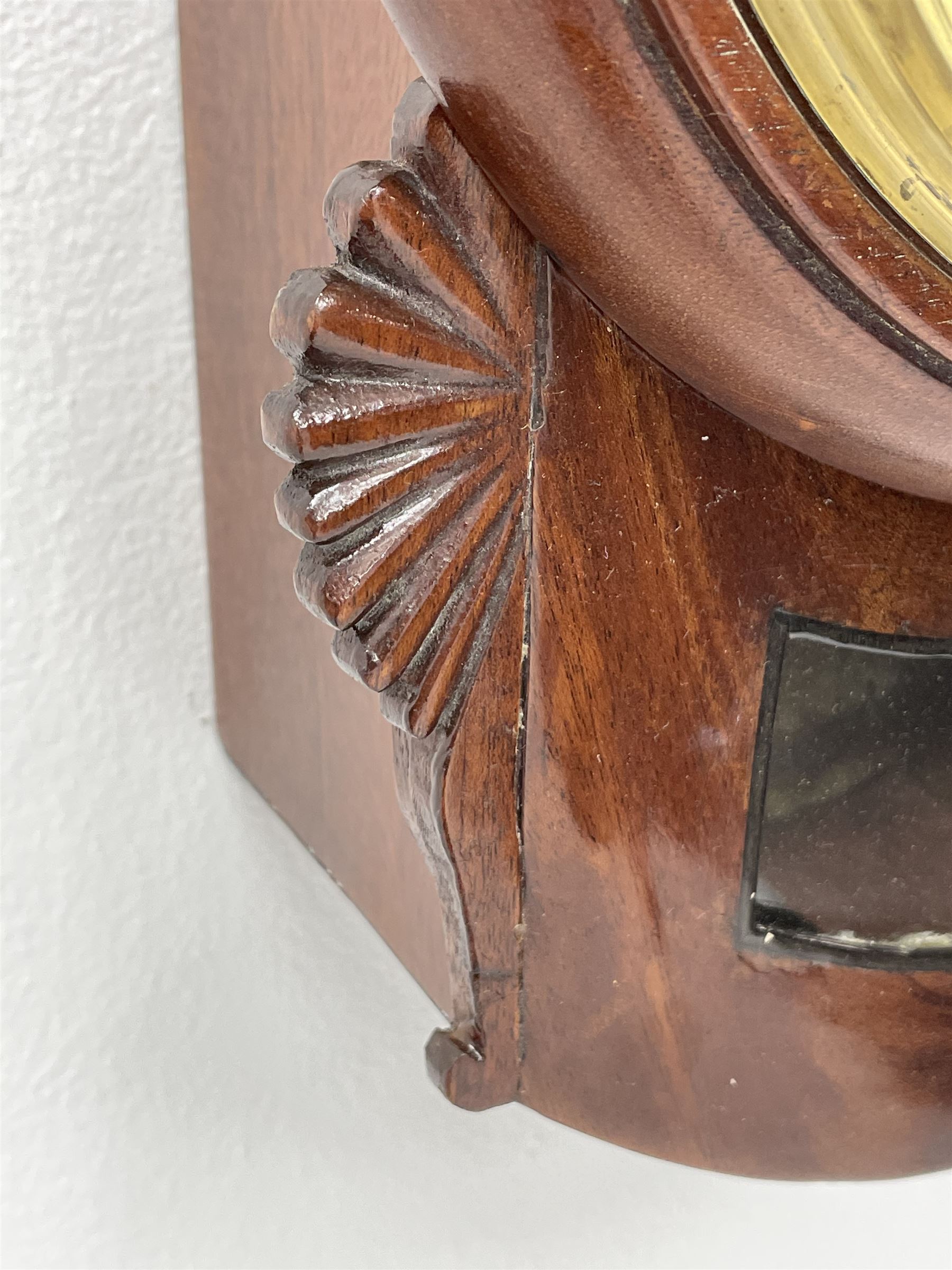 19th century and later mahogany cased LMS drop dial wall clock - Image 5 of 8