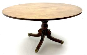 George III oval mahogany breakfast table