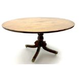 George III oval mahogany breakfast table