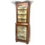 Early/mid century mahogany corner display cabinet