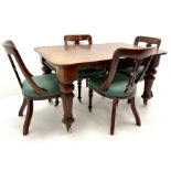 Victorian mahogany extending dining table