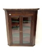 19th century mahogany hanging corner cabinet