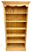 Pine open bookcase