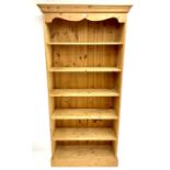 Pine open bookcase