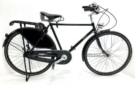 Pashley town bicycle with swept back handle bars and Brooks seat