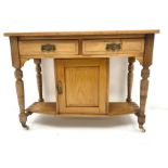 Late Victorian satin walnut wash stand