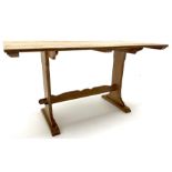 Mid 20th century rectangular oak dining table